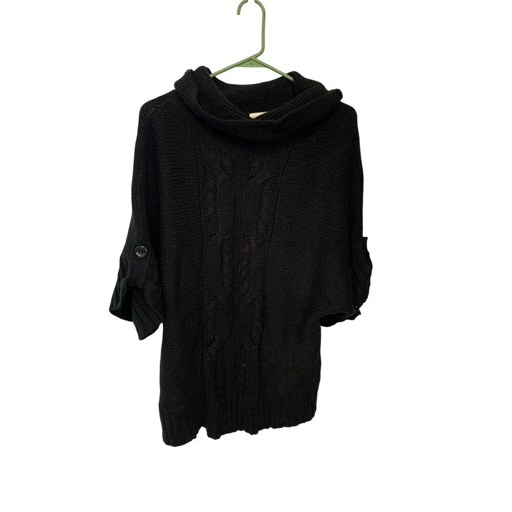 Vintage Y2k Fashion Bug Womens Size 18 20W Black Chunky Knit Sweater Pullover 1/